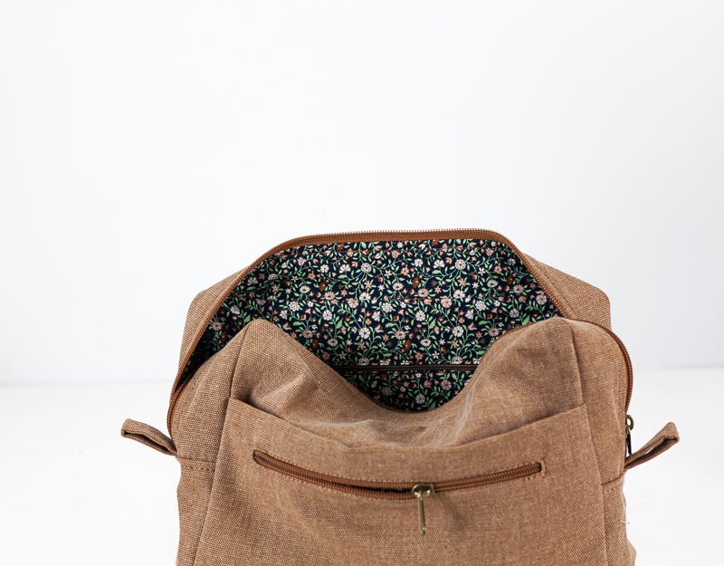 Ydra organizer - Brown or Beige canvas - milloobags