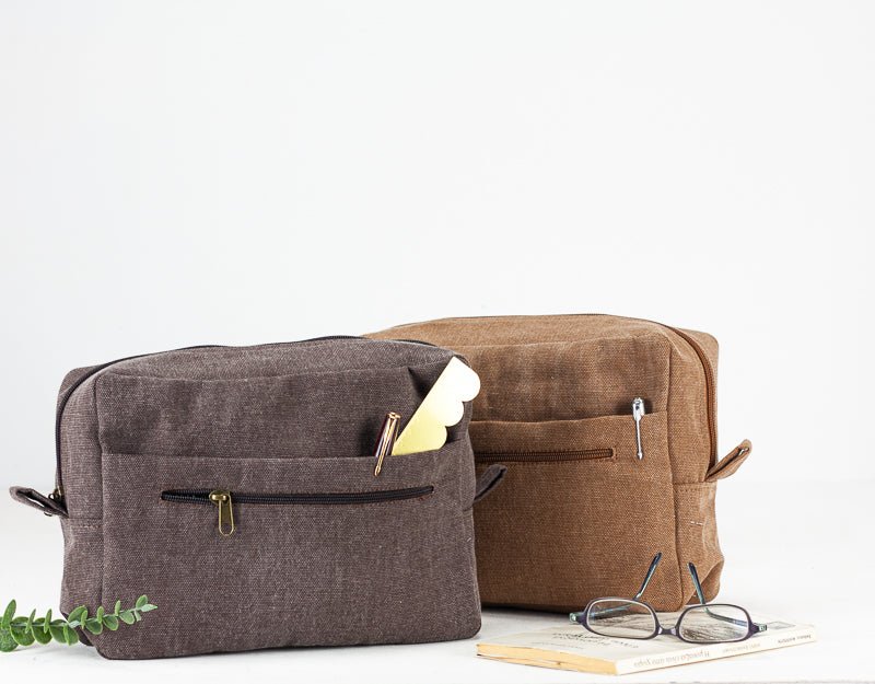 Ydra organizer - Brown or Beige canvas - milloobags