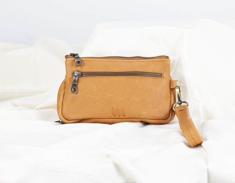 Thalia wallet - Tabac brown leather - milloobags