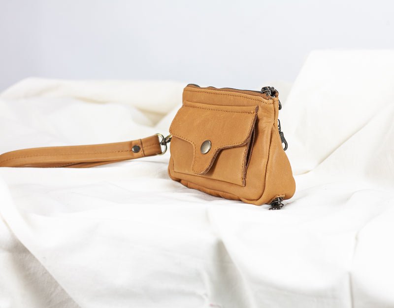 Thalia wallet - Tabac brown leather - milloobags