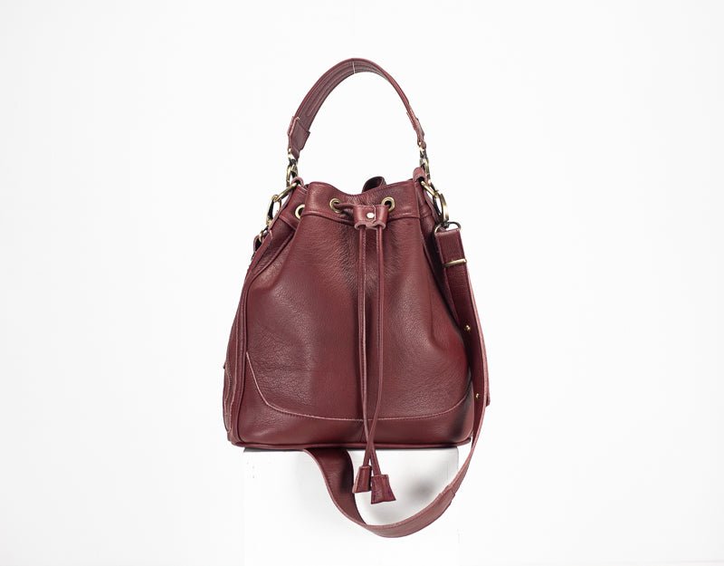 Danae bag - Burgundy leather - milloobags