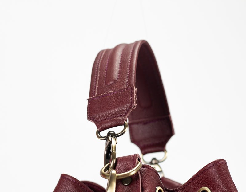 Danae bag - Burgundy leather - milloobags