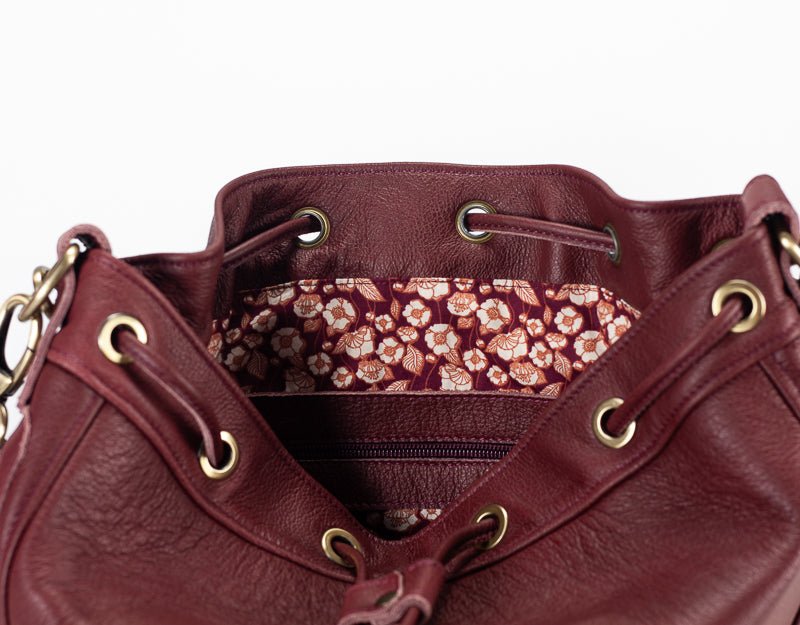 Danae bag - Burgundy leather - milloobags