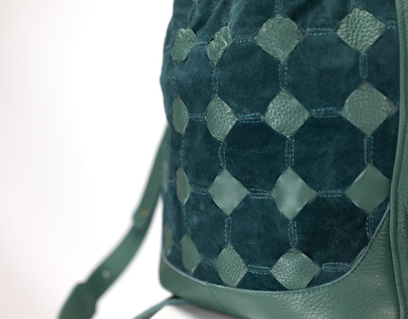 Danae bag - Petrol green handwoven leather - milloobags