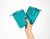 Antheia mini wallet - Turquoise leather - milloobags