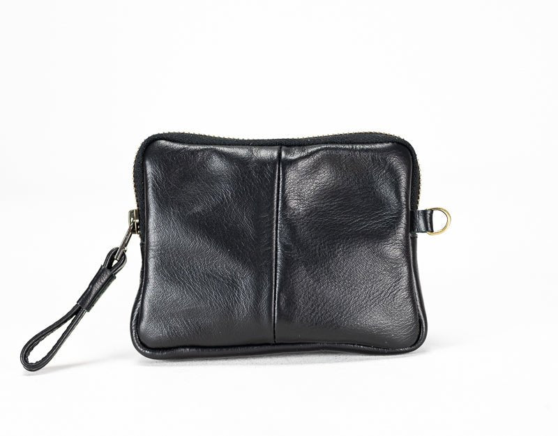 Antheia mini wallet - Black leather - milloobags