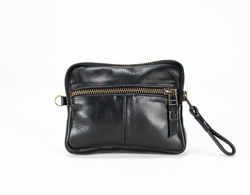 Antheia mini wallet - Black leather - milloobags