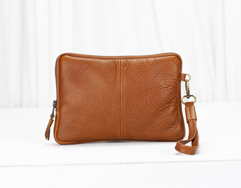 Antheia wallet - Brown pebbled leather - milloobags