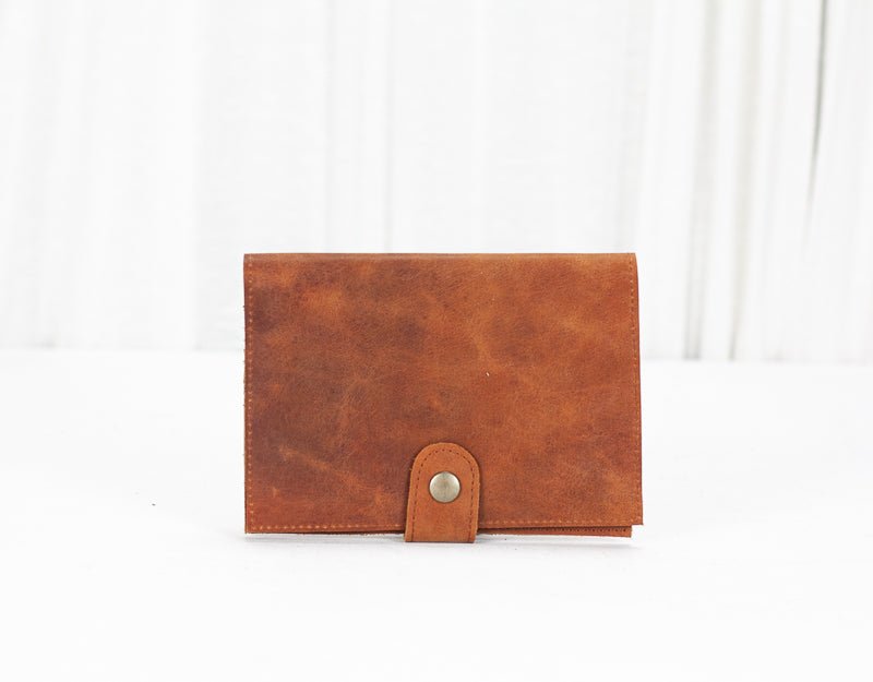 Iole wallet - Brown vintage leather - milloobags