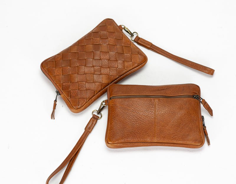 Antheia wallet - Brown pebbled leather - milloobags