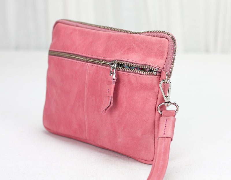 Antheia wallet - Bubble pink leather - milloobags