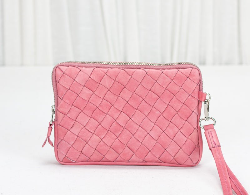 Antheia wallet - Bubble pink leather - milloobags