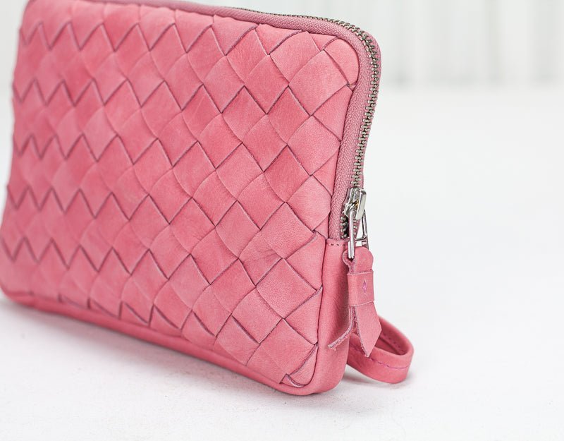 Antheia wallet - Bubble pink leather - milloobags