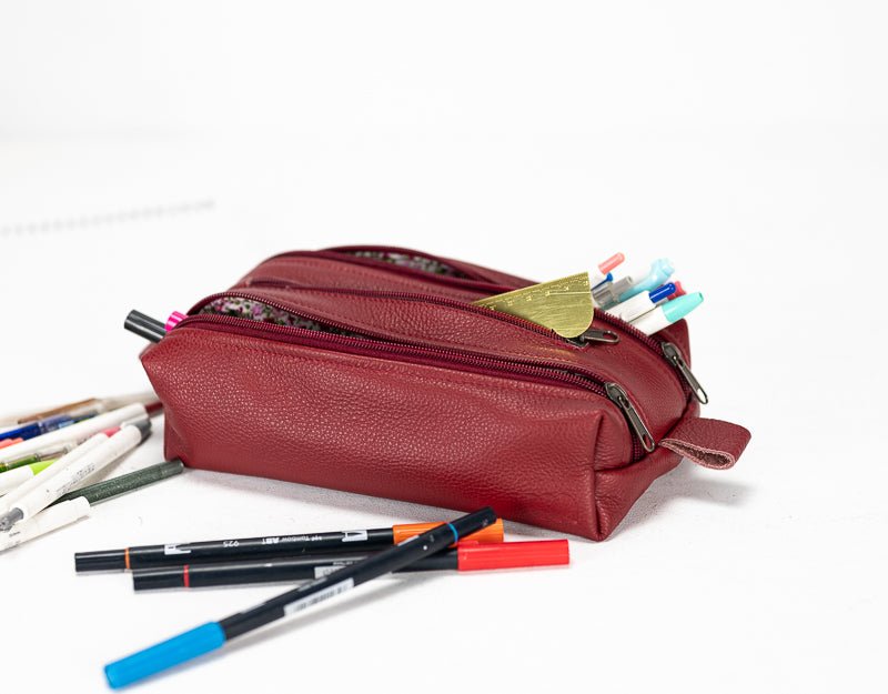 2Rec case - Deep red leather - milloobags