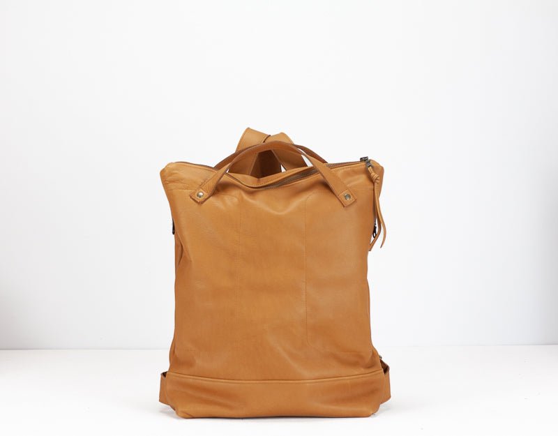 Minos backpack - Tabac brown leather - milloobags