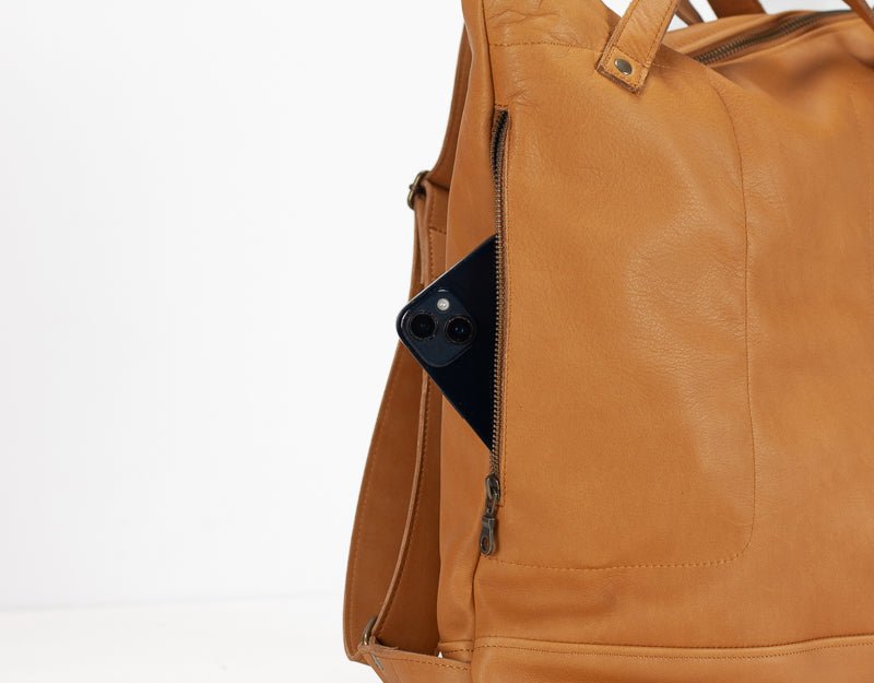 Minos backpack - Tabac brown leather - milloobags