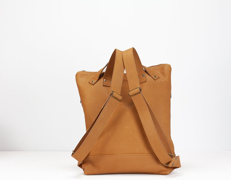 Minos backpack - Tabac brown leather - milloobags