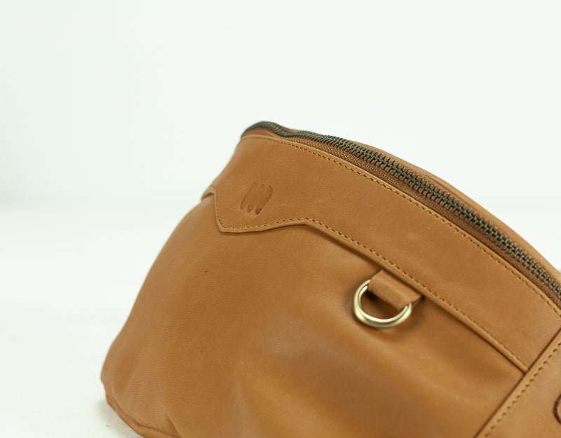 Haris fanny pack - Tabac brown leather - milloobags