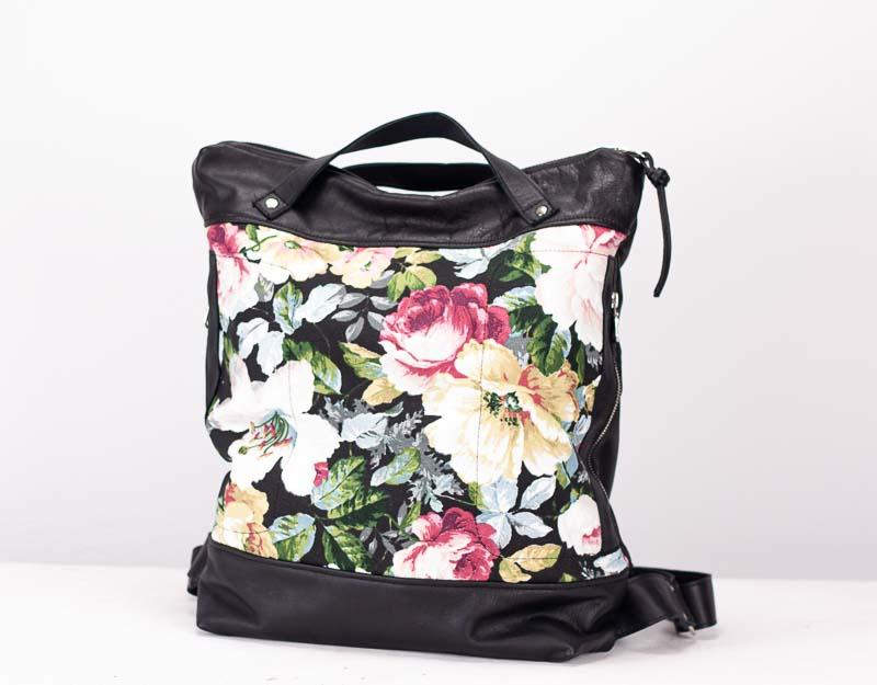 Floral Canvas Backpack