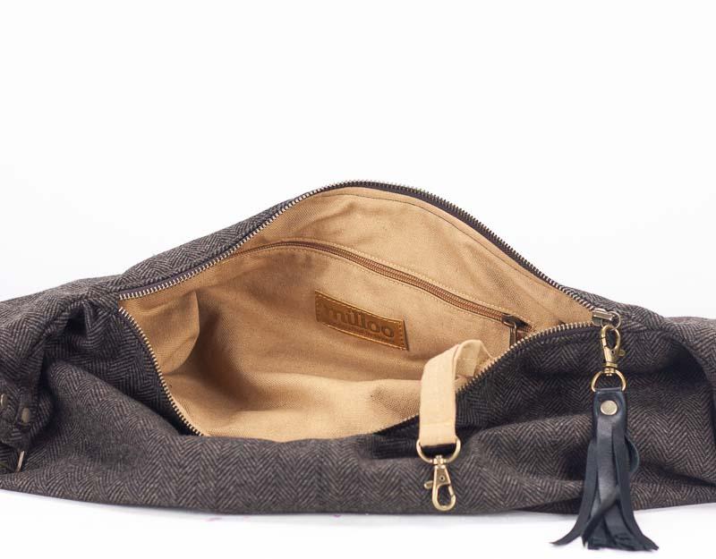 Kallia mini bag - Black soft leather - milloobags