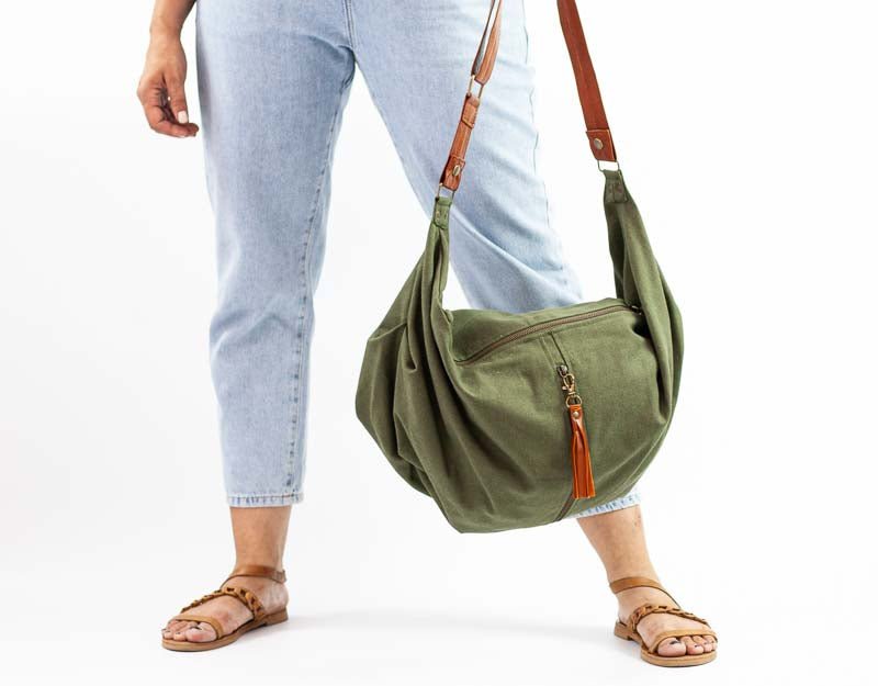 The Iole wallet Tagged olive green - milloobags