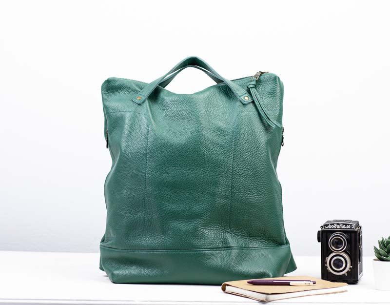 Danae Bag - Petrol Green Pebbled Leather